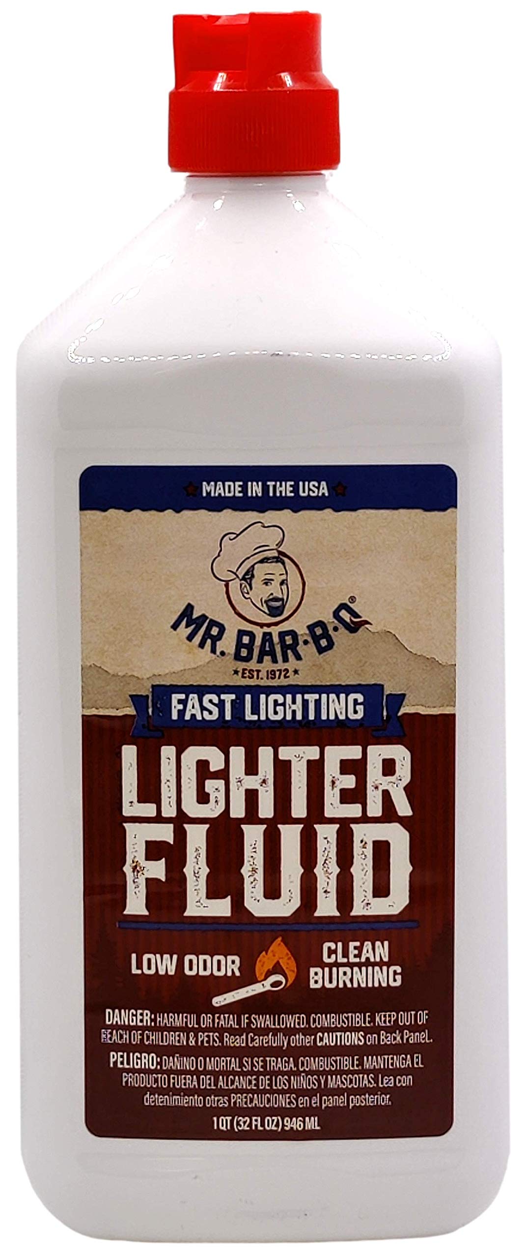 2 x 1 Quart Lighter Fuel Bottle, Clean Burning, Fast Lighting Lighters, Charcoal Lighter Fluid, Low Odor Perfect Fire Starter for Outdoor Charcoal, Wood Fire, Bonfire, Camping, Grilling by Mr. Bar-B-Q - Image 3