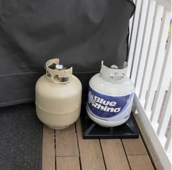 Mr. Bar-B-Q Black Propane Tank Holder, Base Stabilizer, Mount, Stand, Cylinder Base Stabilizer Fits 20lb, 30lb, 40lb Propane Tank Holder for Camping, RV Trip, Tailgating, Outdoor Adventures - 40406YGD - Image 5
