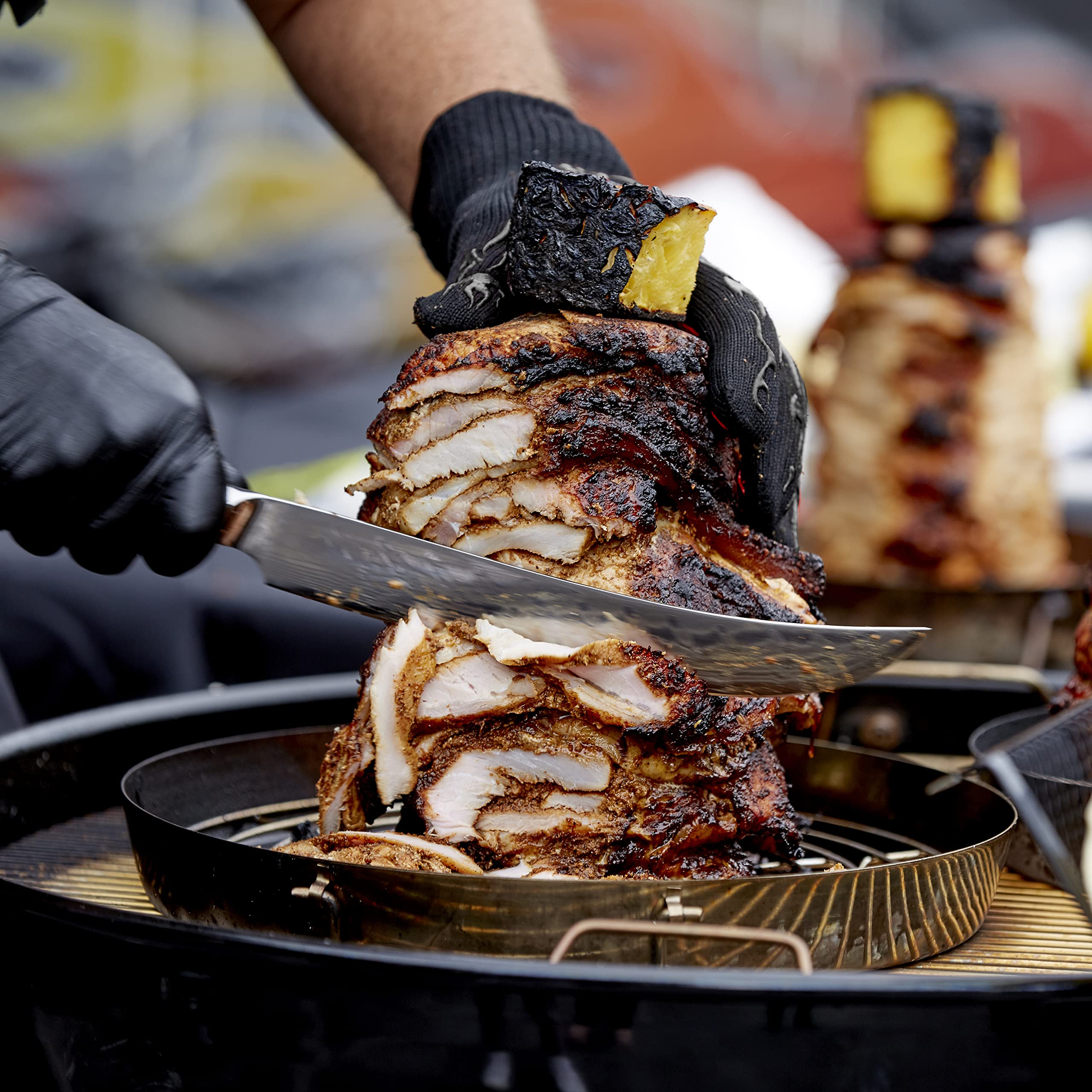 Mr. Bar-B-Q Extra Large Vertical Griller Powered by Trompo King for Tacos Al Pastor, Shawarma, Kebabs, Gyro, Vertical Stand with 3 Sized Spikes - Image 7